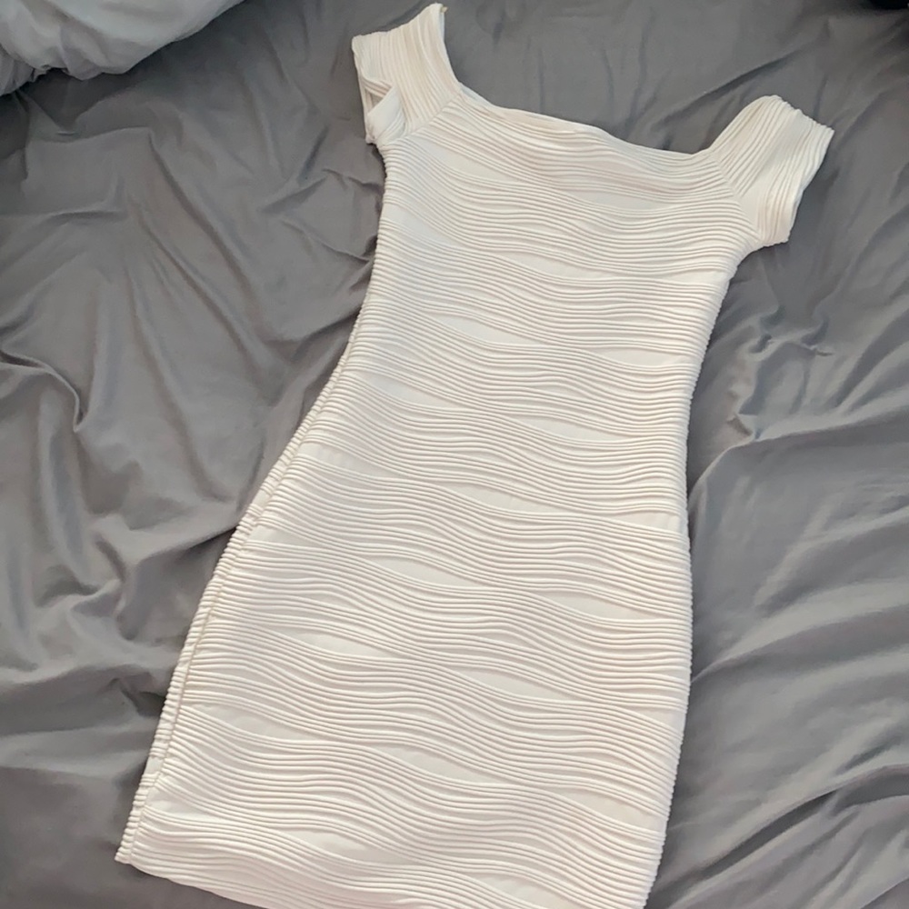 White Body Con Mini Dress- Wet Seal